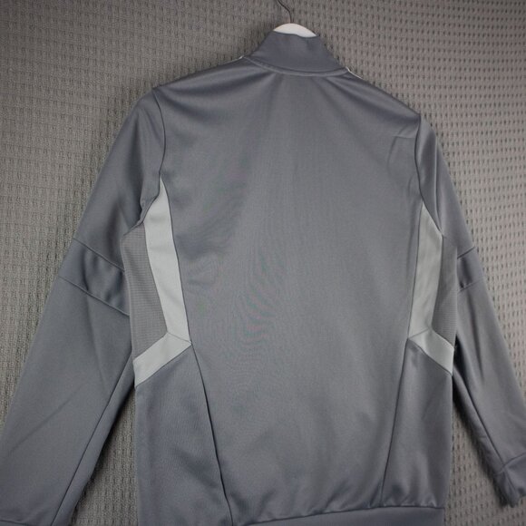Adidas Youth Large Grey Climalite Track Jacket Zip Up - Picture 7 of 8